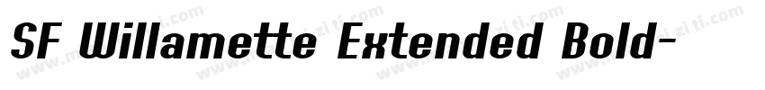 SF Willamette Extended Bold字体转换